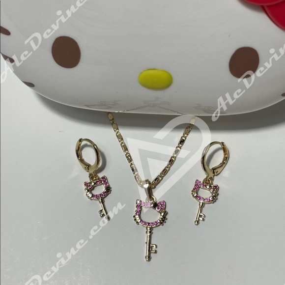 Hello Kitty set (gold plated) - Picture 2 of 7